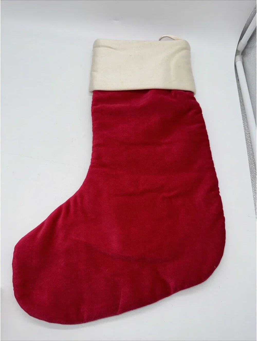 Simple Socks Cut & Stitch Christmas Stocking Red With Holly Embroidery 20” Long